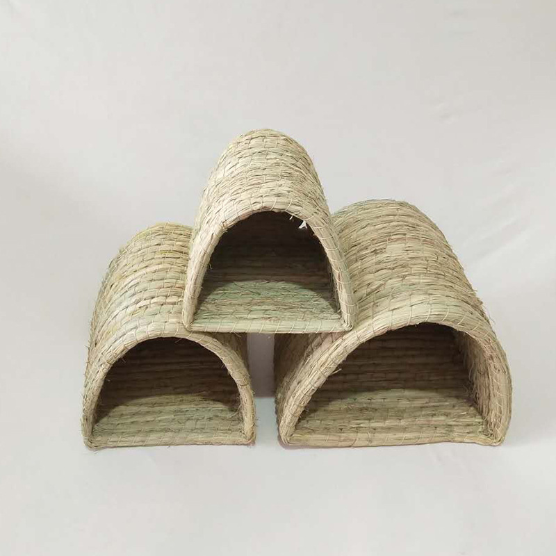 宠物草编兔子笼猫笼 夏季手工编制爬行宇乐宠物仓鼠兔子笼子