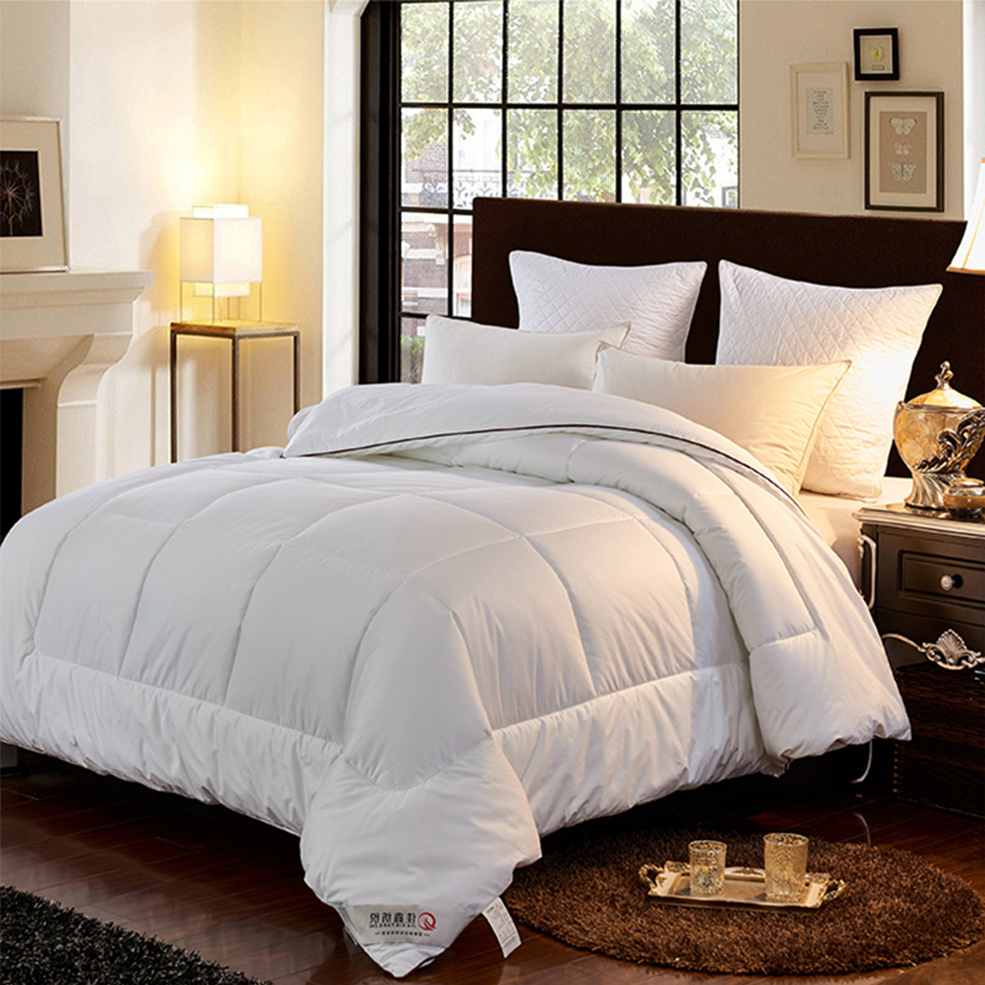 五星酒店专用床上用品加厚冬被空调被白色全棉春秋被子被芯