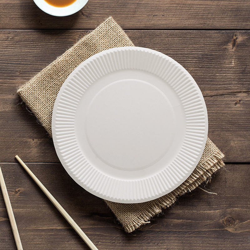 一次性纸盘蛋糕纸托分餐盘烧烤原浆纸碟野餐试吃小吃点心圆形托盘