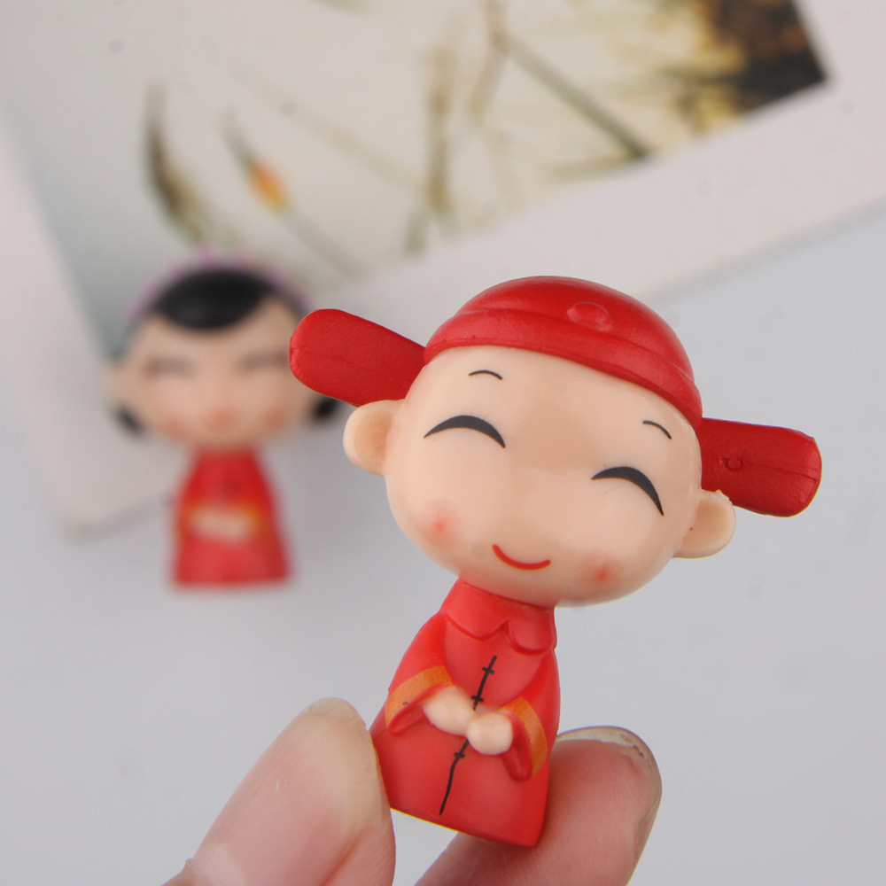 新品2款红色相公娘子创意立体冰箱贴 磁贴 冰箱家居装饰磁贴磁铁