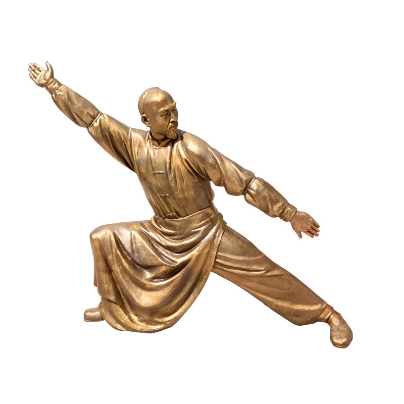打太极练太极雕塑健身人物打拳雕塑玻璃钢树脂雕塑公园小品景观