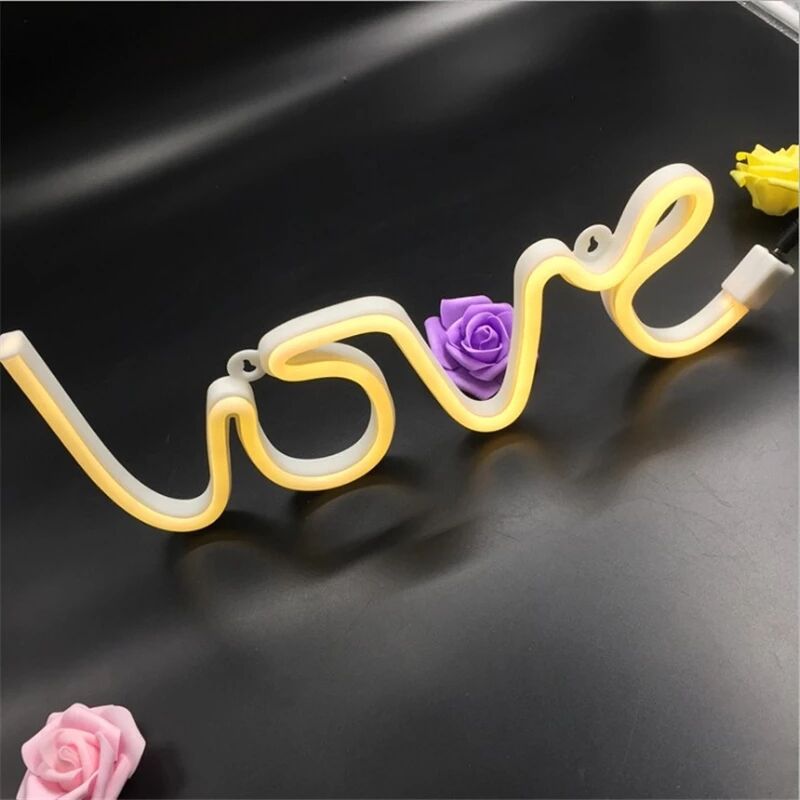 Birthday Confession Proposal Love Neon Letter Led Modeling Lamp Gift Holiday Wedding Venue Decorations Arrangement