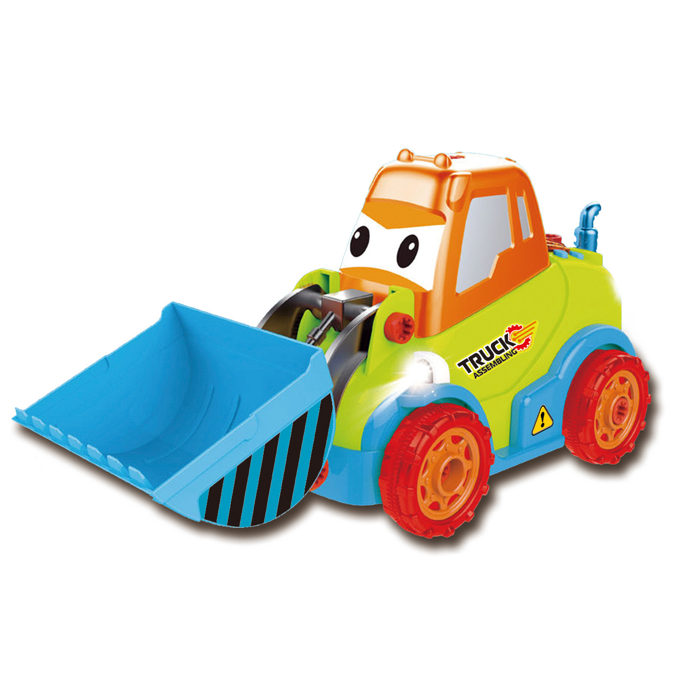 电动拆装工程车 儿童益智diy可拆卸组装推土车 螺母工具玩具