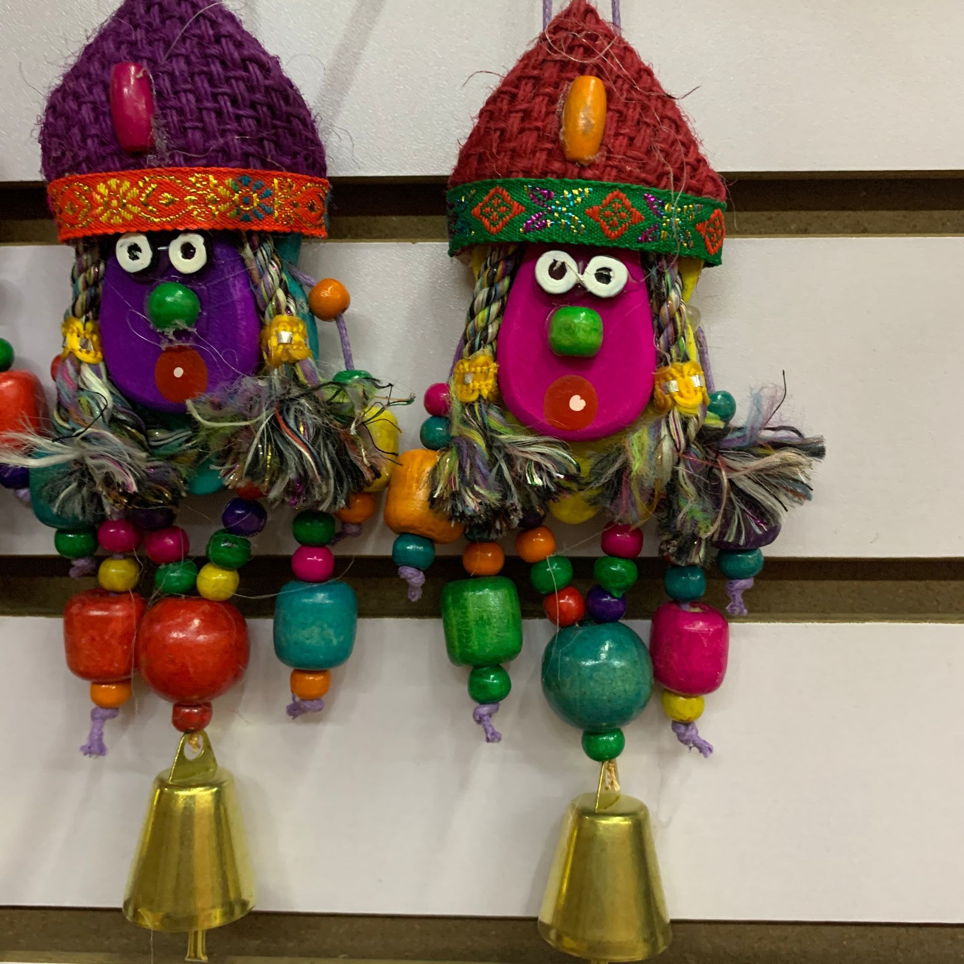 云南民族特色丽江东巴风铃挂件 福娃小吞口人脸