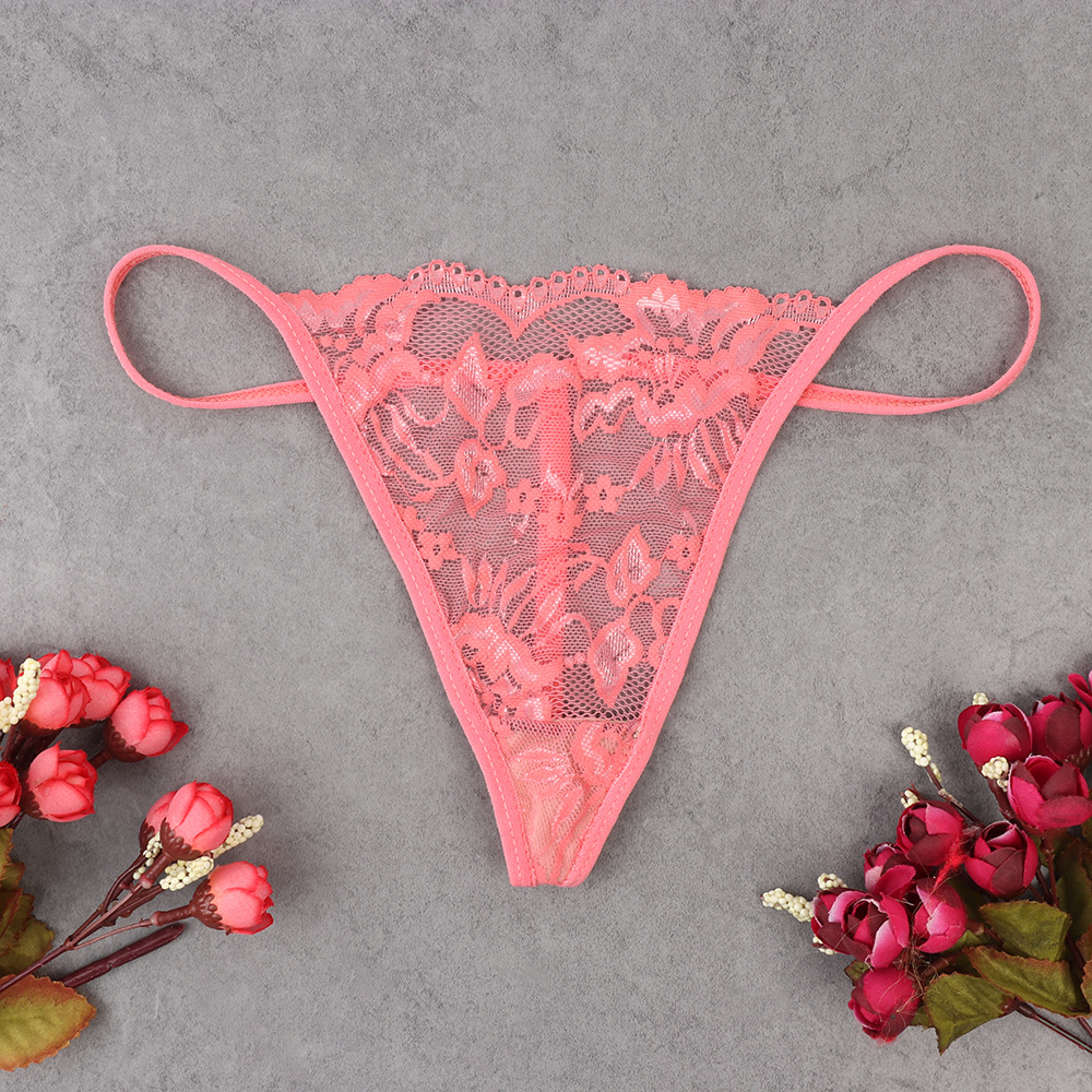 丁字裤女 外贸t裤情趣性感低腰蕾丝内裤thongs t-back underwear
