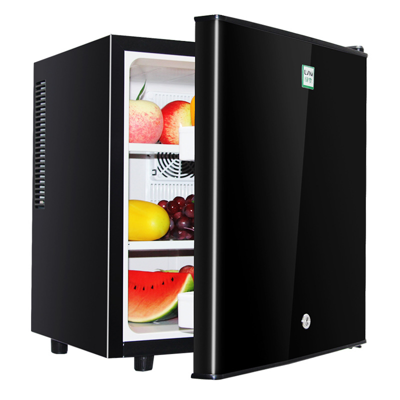 40l酒店客房用小冰箱迷你小型冰柜透明玻璃门冷藏柜茶叶保鲜柜