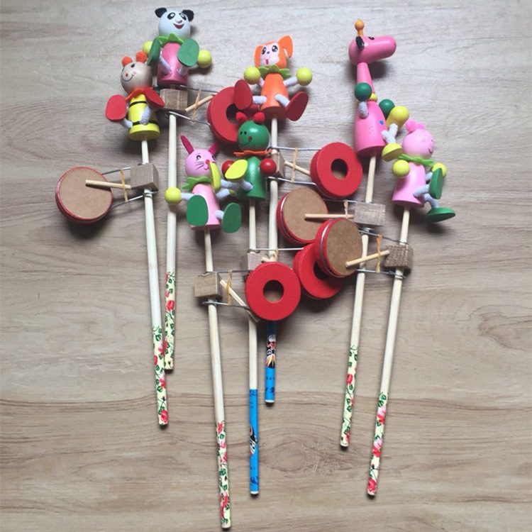 地摊庙会木偶手摇鼓转转乐拨浪鼓地推扫码小礼品地摊爆款儿童玩具