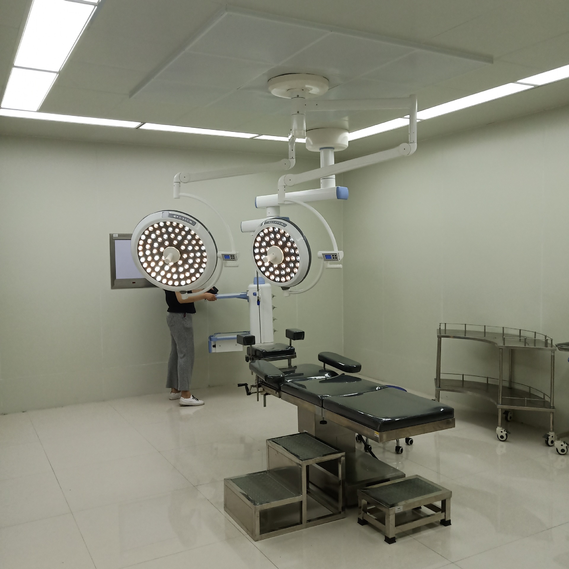 手术室双头吊式冷光源手术灯 led无影灯宠物