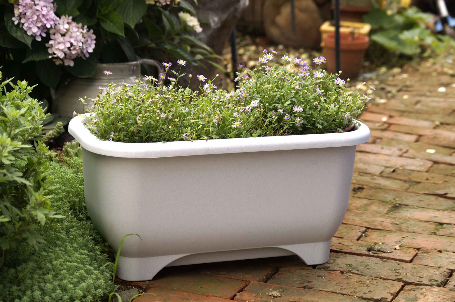 供应绿化工程阳台花盆菜盆长槽长方形花盆花槽新料加厚园艺盆栽