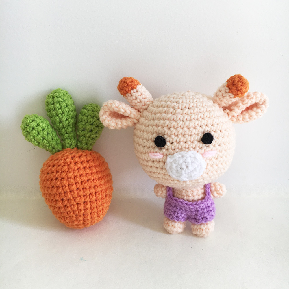 手工编织动物玩偶 批发可定制 毛线玩偶 儿童房装饰玩具生日礼物