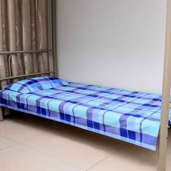 大学生宿舍诊所医院养老院医院医用床上用品床单被罩格子三件套