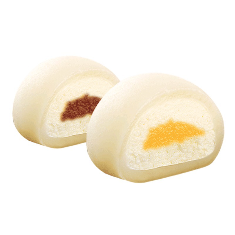 冰皮麻薯 芒果味 麻糬糕点 小吃 爆浆麻糍 团子50克*10个*12包/件