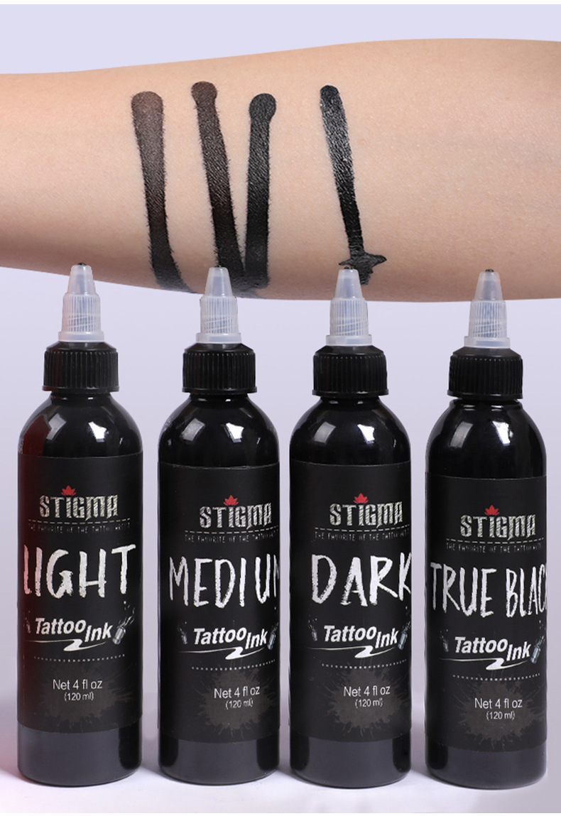 stigma纹身色料120ml黑色纹身颜料刺青墨水 专业纹身色料纹身器材