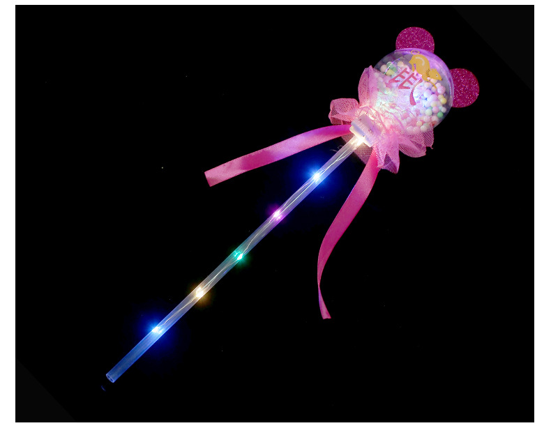 新款led闪光蕾丝仙女棒 儿童星空球地摊夜市魔法棒玩具波波球发光