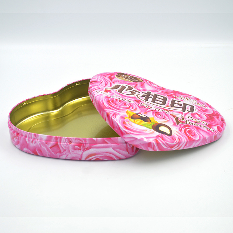 工厂定制 心形铁盒 心心相印爱心巧克力包装盒 心型金属盒批发