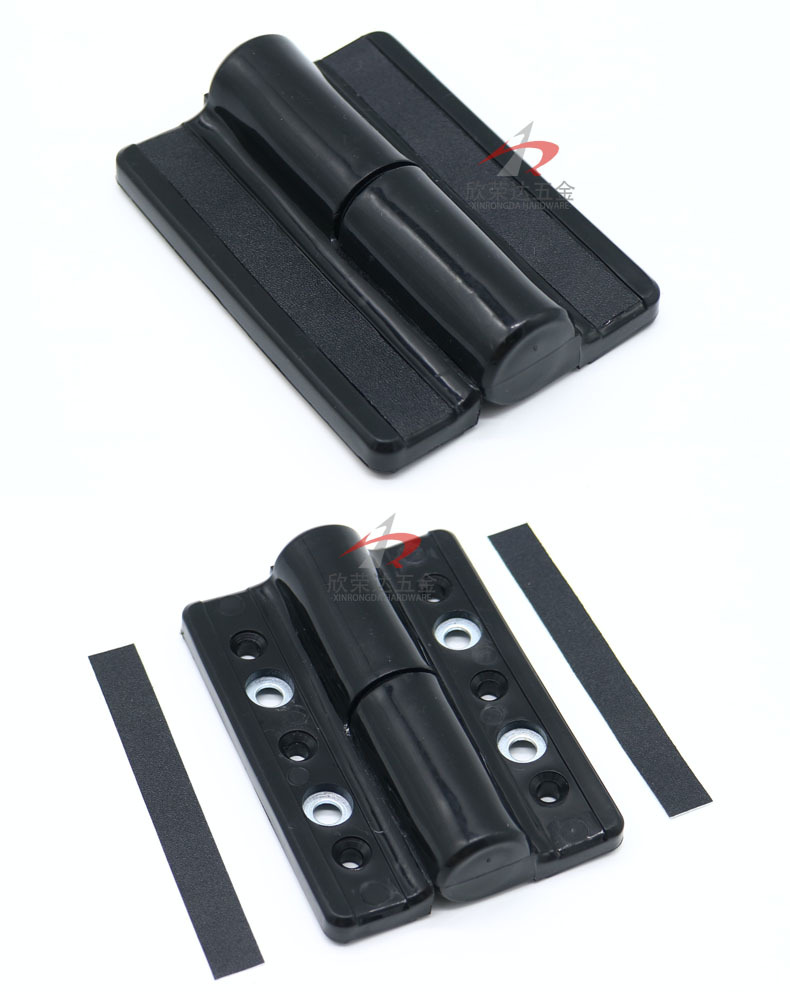 批发卫生间隔断塑料合页厕所门黑色可自动关闭门合页尼龙脱卸合页