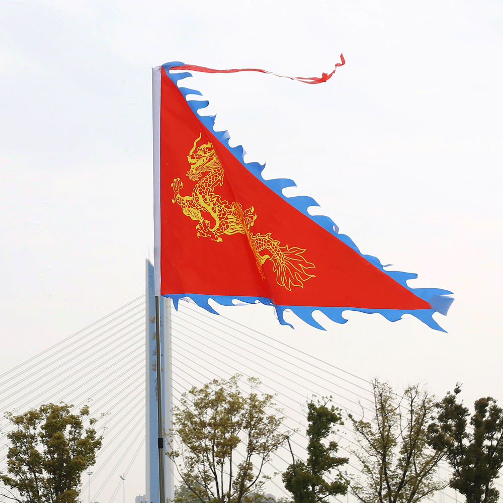 南通传统端午龙舟船仿古蒙古八秦汉唐宋元明清朝代战复古剧组旗帜