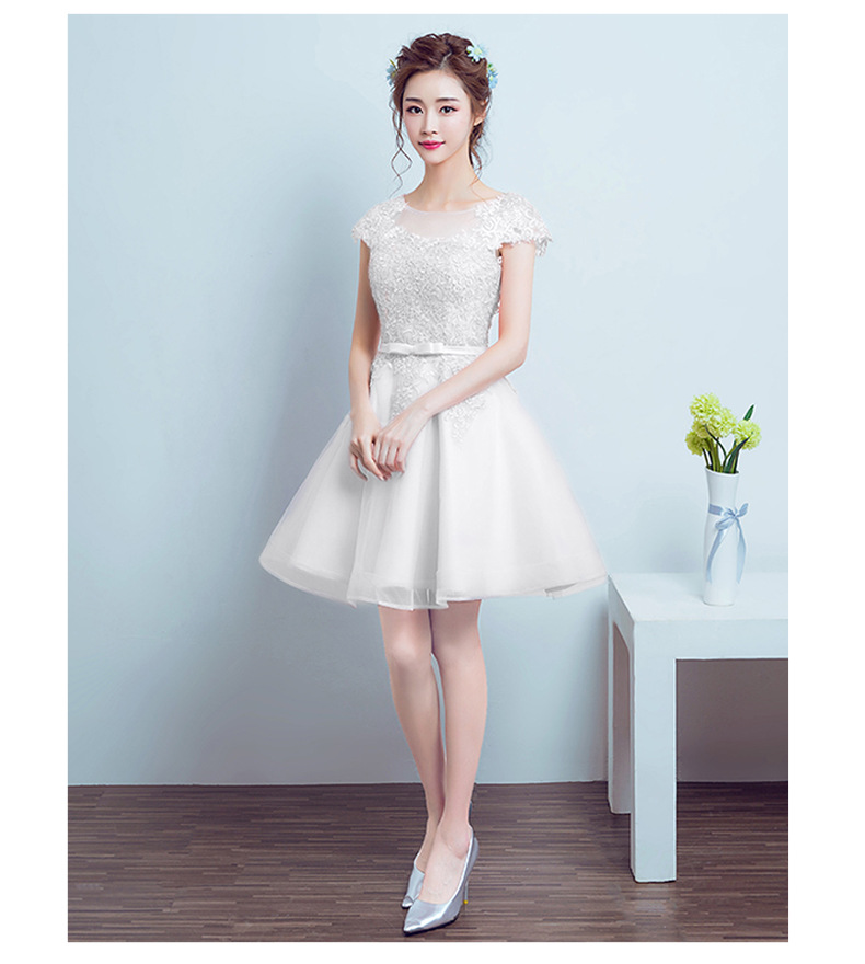 伴娘服2019新款秋冬短款显瘦姐妹团学生平时可穿小礼服女仙气质