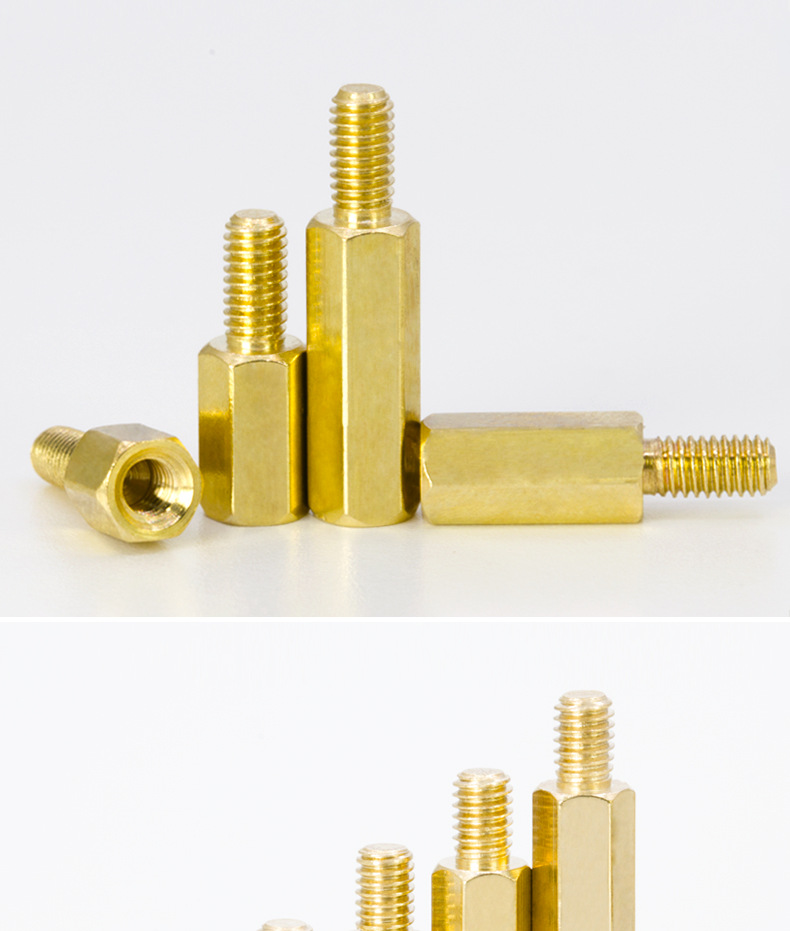 六角铜柱单头铜螺柱机箱主板螺丝六角隔离柱电路板接线柱m3m4m5m6