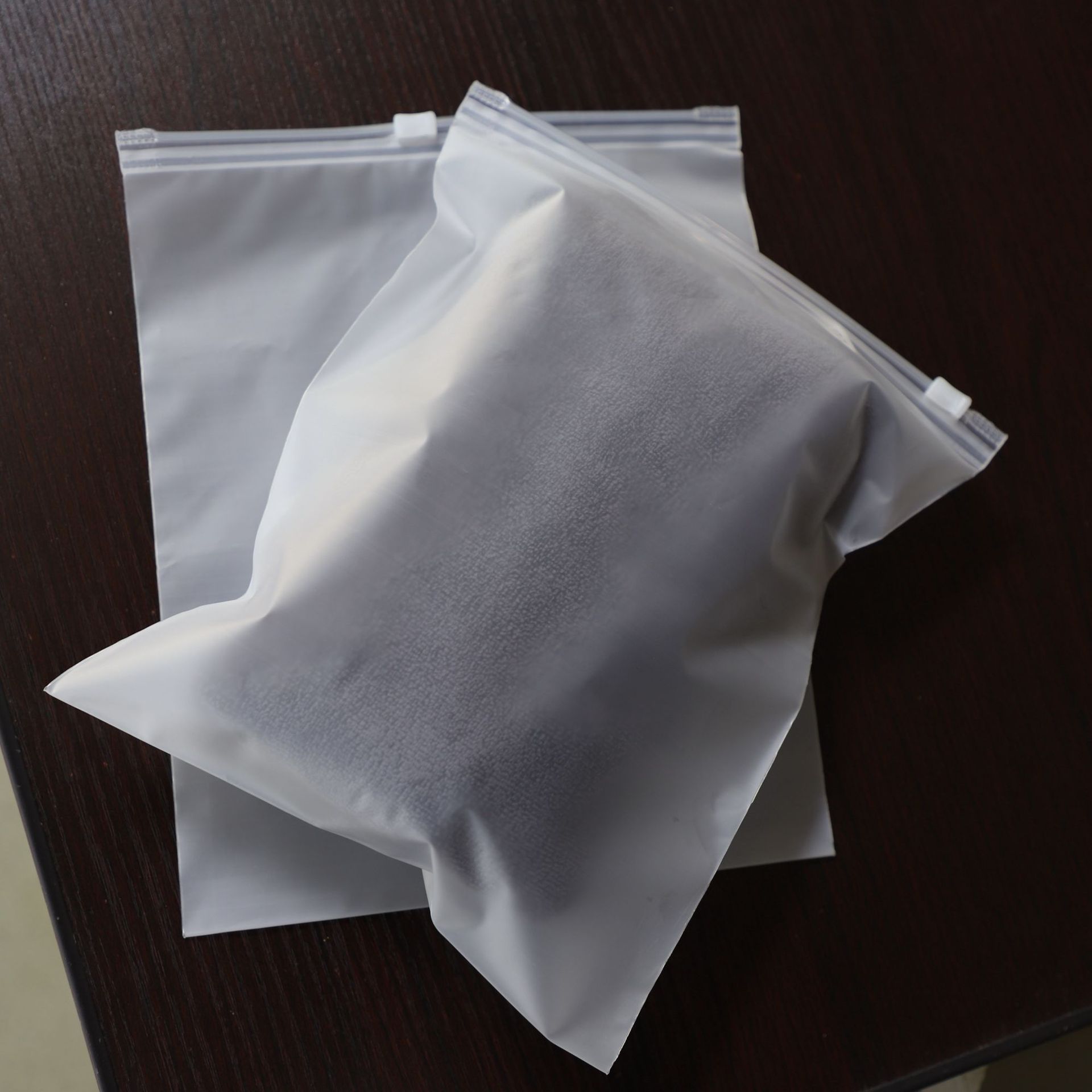 定做加易撕线透明软pe自粘包装袋彩印文字logo标语双面胶撕口袋