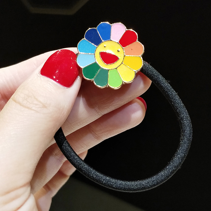 Huachenyu's Same Style Sunflower Brooch Pin Badge Japanese Cute Colorful Small Flower Drop Oil Alloy Bag Accessories