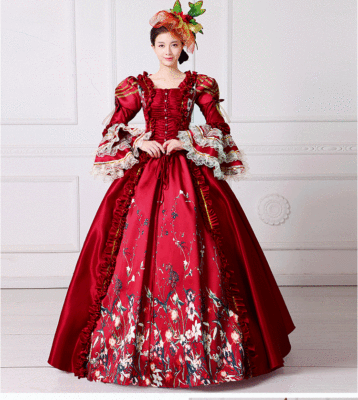 2019新款宫廷服西方欧洲公主裙法式礼服灰姑娘贵妇礼服主题服装