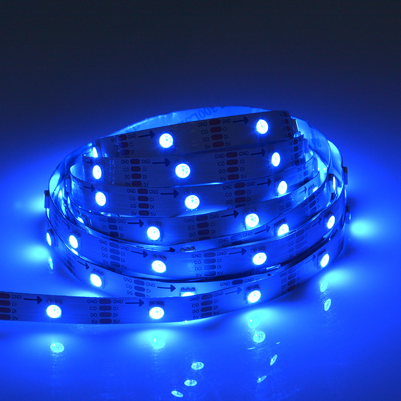 hd107s led 灯带pwm刷新快hd107s 30灯5050rgb幻彩全彩灯条5v-阿里巴