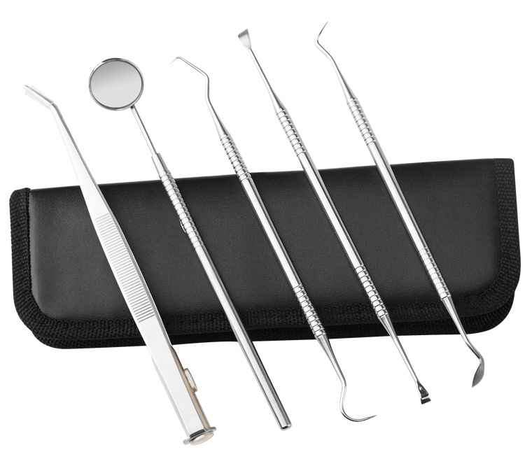 厂家批发牙科工具套装 口腔护理5件套去除牙结石牙垢美白牙齿工具