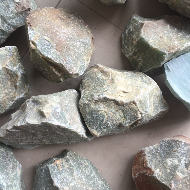 天然原石东陵玉玉石摆件东陵石原料宝石工艺品 绿东陵毛料一公斤