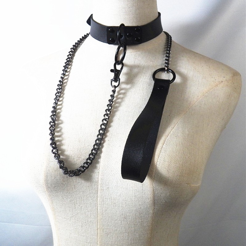 2020牵引链奴隶狗链项圈男女狗奴皮带情侣夜店项链劲链潮流饰品