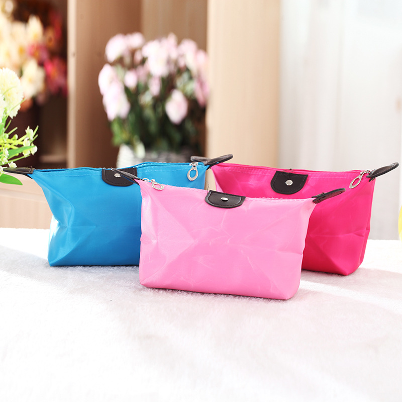 Dumplings Cosmetic Bag Korean Style Dumpling Making Foldable Ingot Cosmetic Bag Handbag Type Travel Toiletry Bag