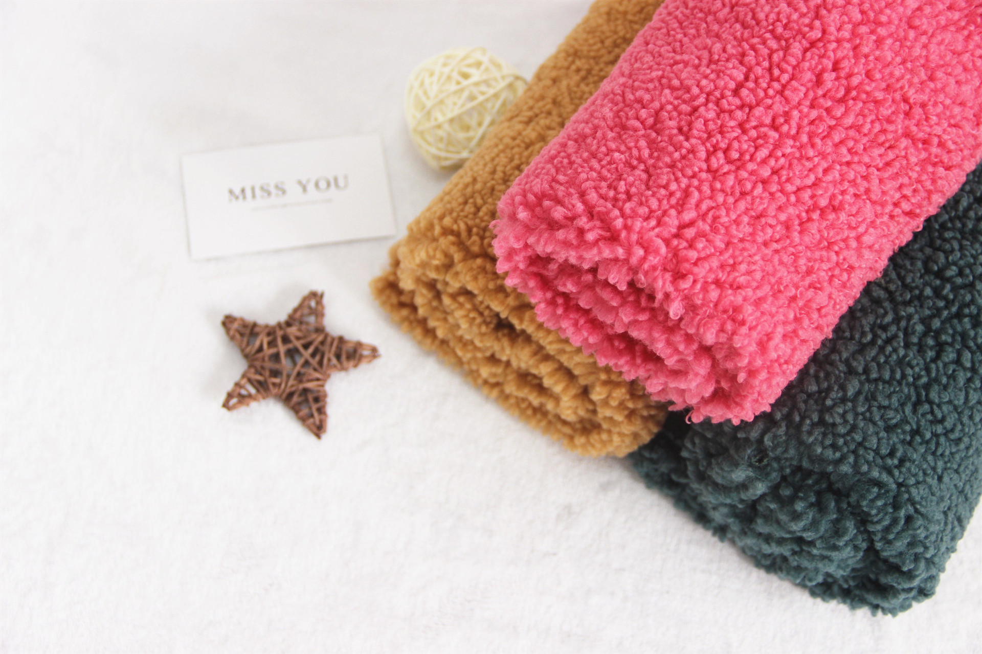 麦穗绒 全涤纶 羊绒 爆款 秋冬家居服面料批发 现货供应