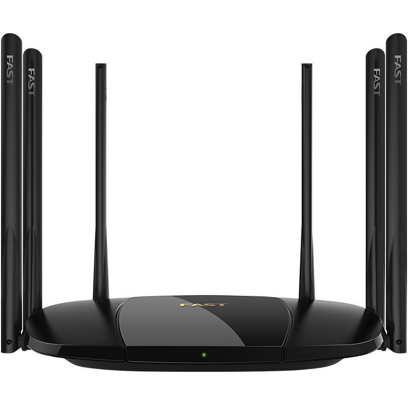 fast迅捷fac1206r百兆版六天线无线路由器1200m双频5g家用穿墙