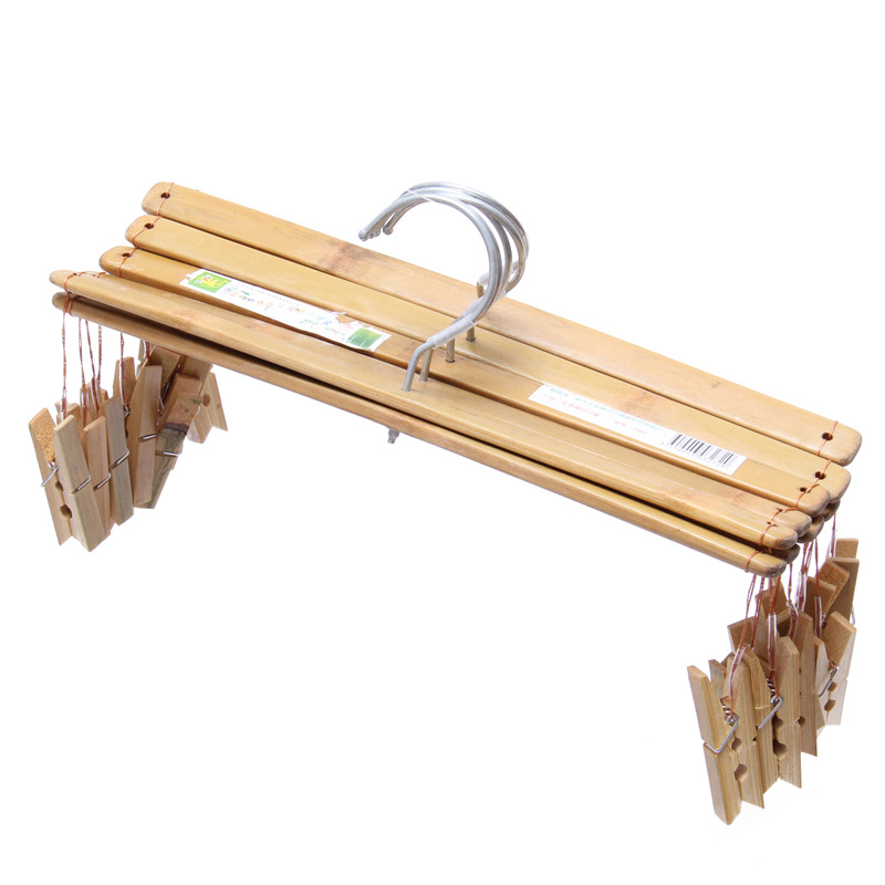 裤架批发 服装店衣架竹裤架 四夹千岛湖毛竹晾晒袜架防霉防虫蛀