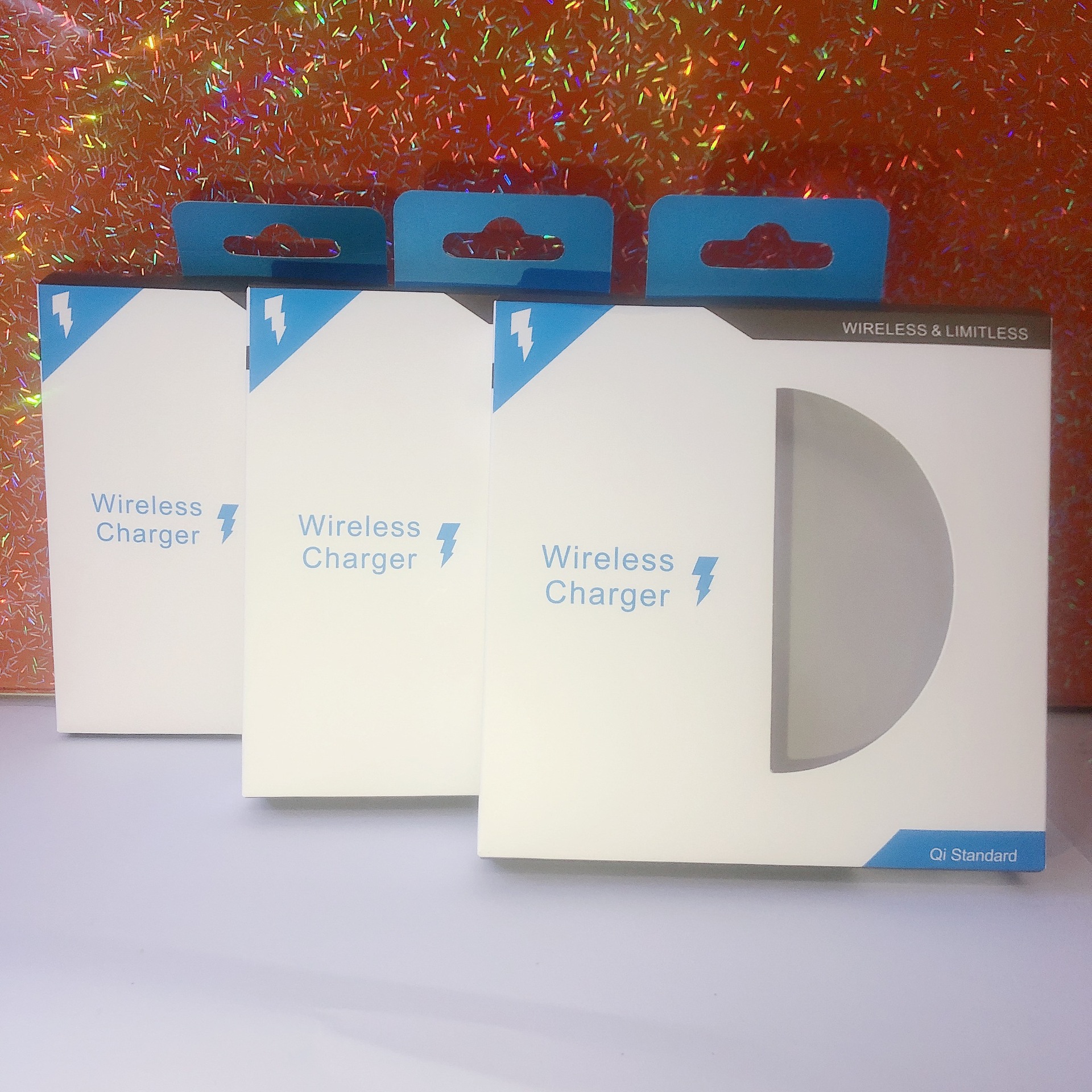 无线充电器中性包装盒 s6无线充中性包装 无线充通用包装