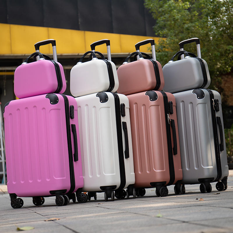新款30寸子母拉杆箱静音万向轮行李箱时尚旅行abs手提密码箱皮箱