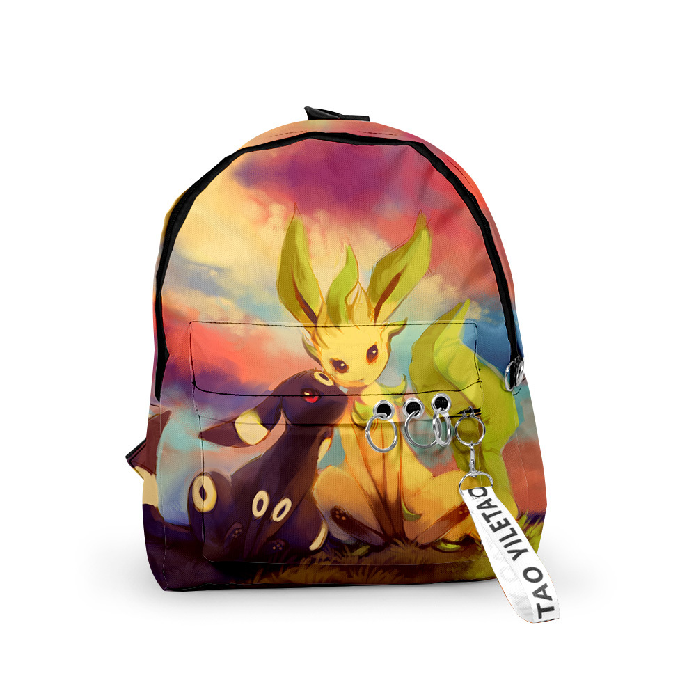 3d跨境背包皮卡丘精灵宝可梦双肩包男女包书包