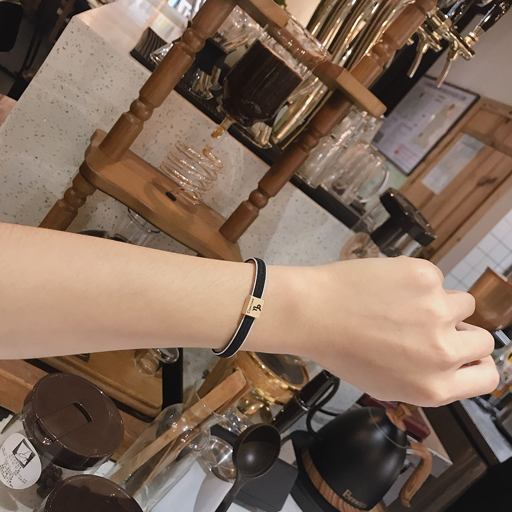 小皮筋发绳抖音情侣手腕一对给男朋友戴的可爱手链韩版简约网红