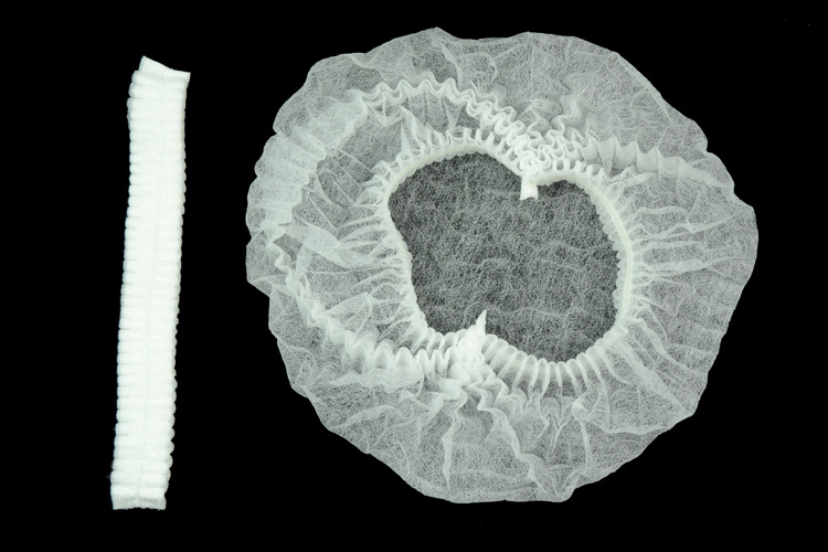 一次性无纺布帽子头套条形帽防尘网帽发网食品车间工作劳保蘑菇帽