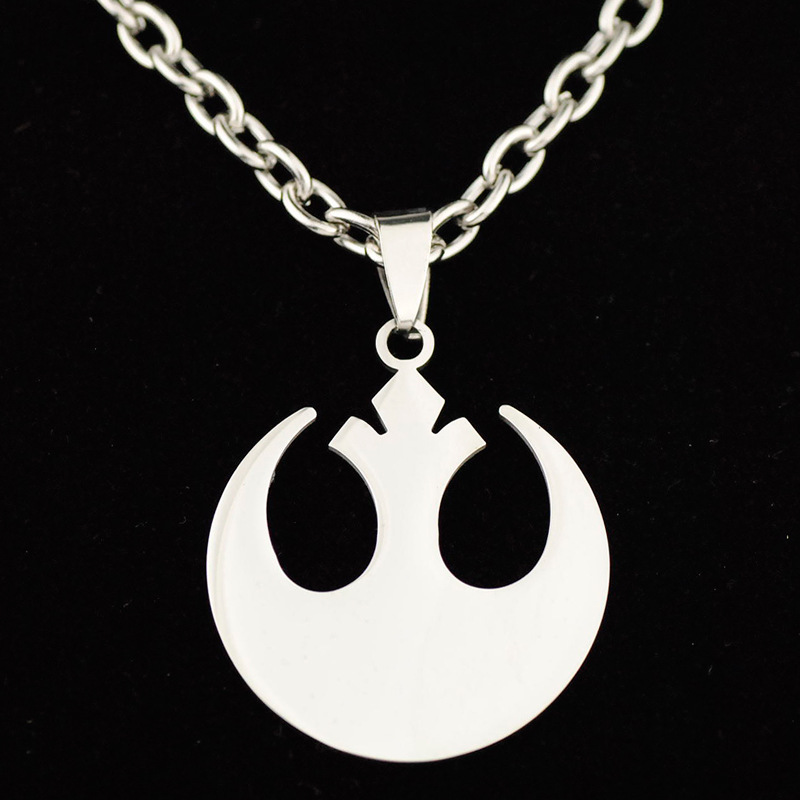 星球大战义军同盟标志反抗军同盟logo不锈钢吊坠项链个性嘻哈项链