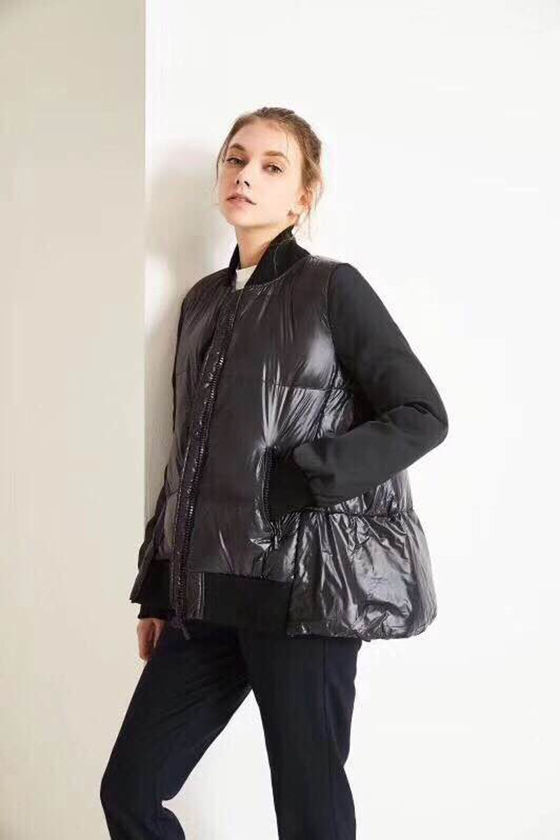 秋冬新款原单法国羽皇鸵鸟立领羽绒服拼接袖鹅绒服-阿里巴巴