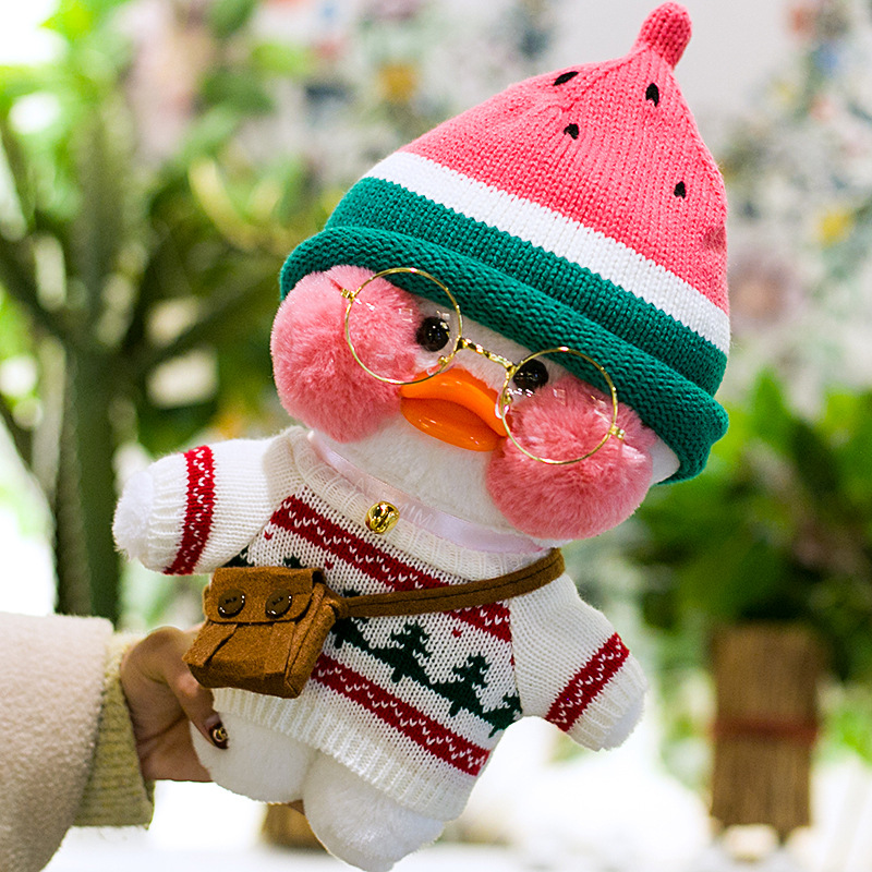 网红鸭玻尿酸小黄鸭抖音玩具ins鸭子公仔毛绒玩具厂家一件代发