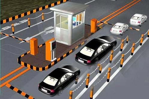 员电脑中设置好该停车场的车位,如进入该停车场的车辆到达车位数时