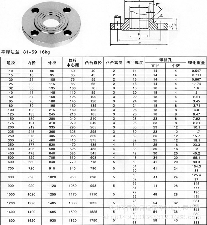 dn40法兰内孔多大图片