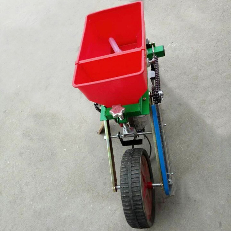 手扶车带单行玉米播种机精播加施肥同时精量下种大豆播种撒肥机