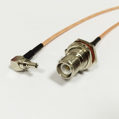 tnc-ky反接rp转crc9公头弯头射频rf同轴天线转接线rg316 20厘米