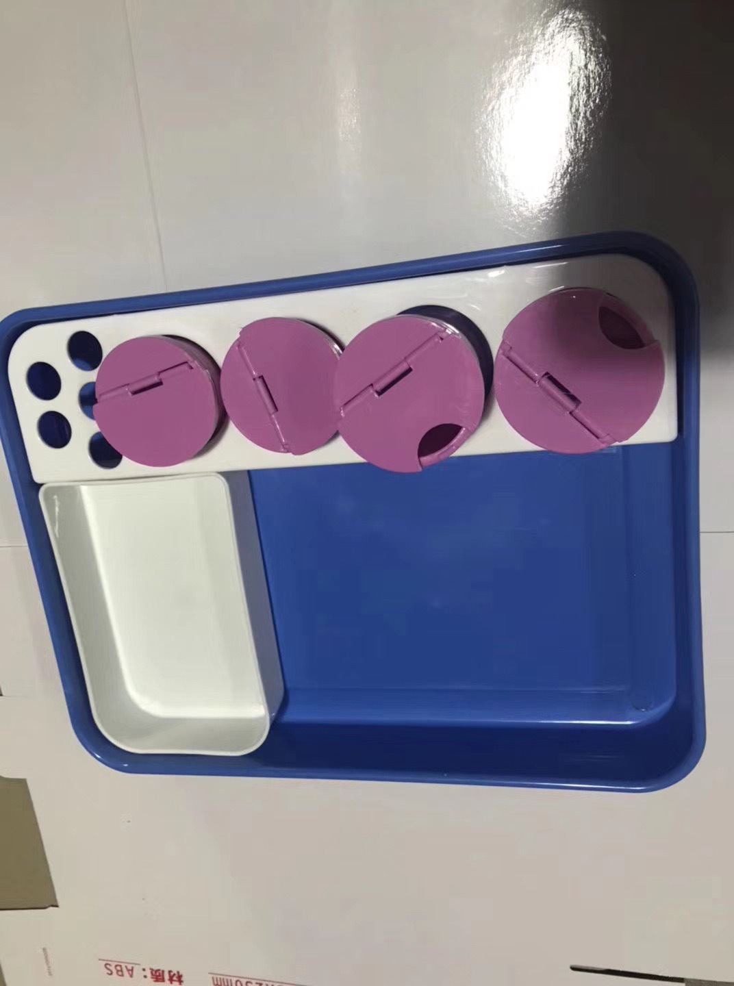 abs治疗盘全塑塑料带瓶耐高温塑料防碘伏托盘消毒注射加厚换药盘