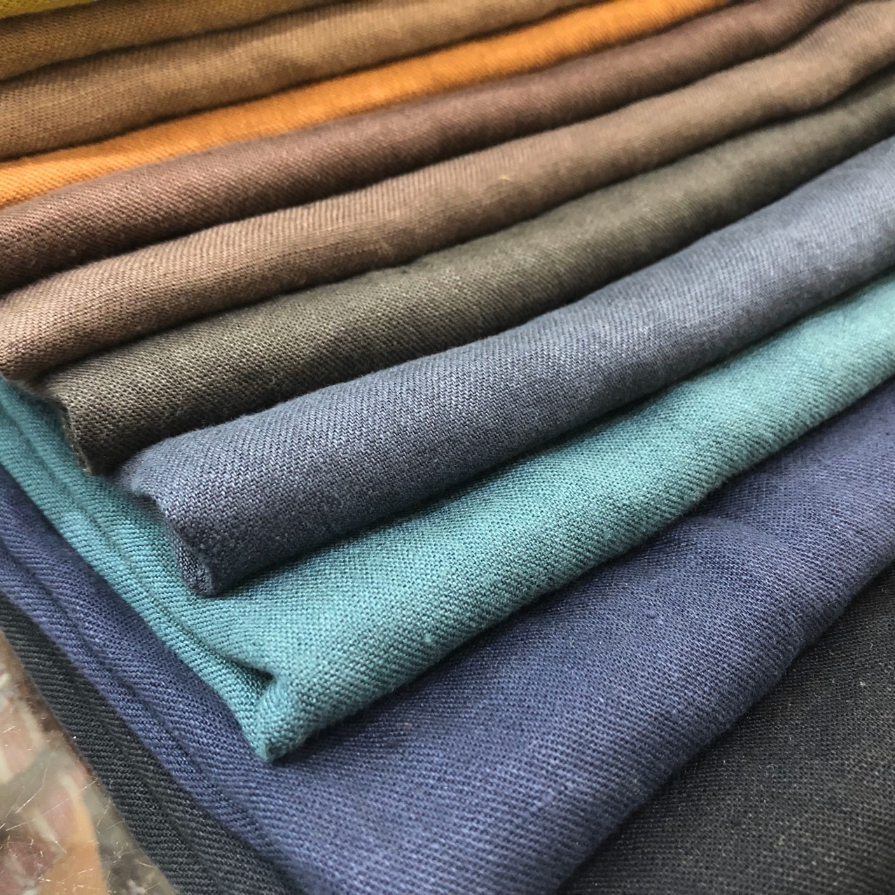 亚麻衬衫纯亚麻布