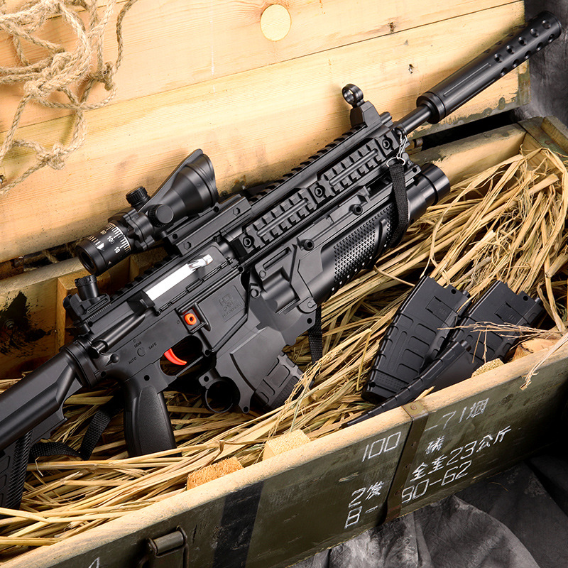 厂家直销水弹枪聪明的顺溜电子计分靶电动标靶枪m4模型男孩玩具枪