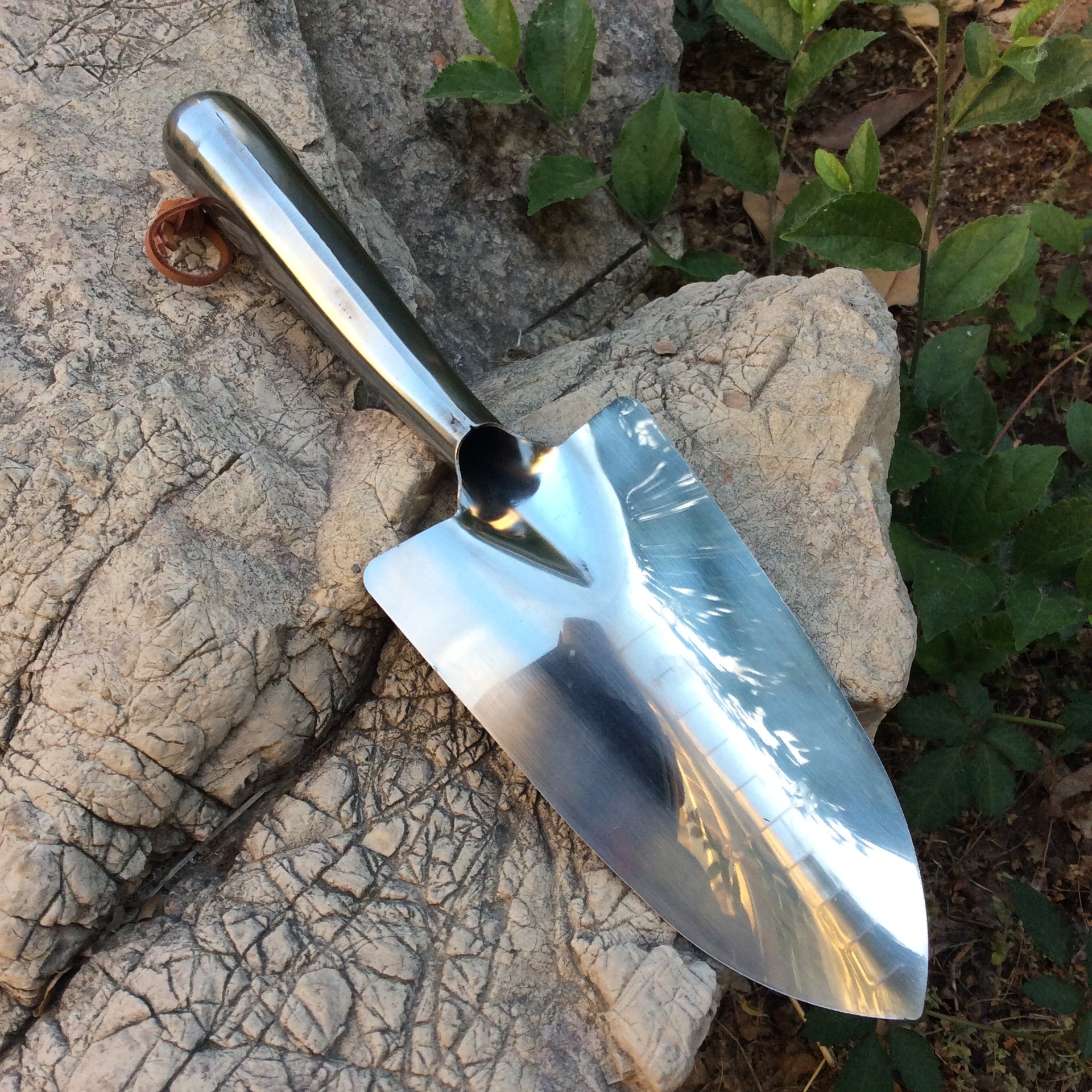 高档园艺小尖铲 不锈钢花铲 儿童小铁锹 花园小铲子 园林园艺工具